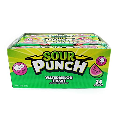 Sour Punch Watermelon Straws (24 Ct)