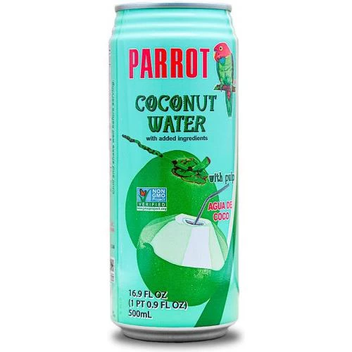 Parrot Agua De Coco Coconut Water With Pulp (16.9 oz - 24 bottles)