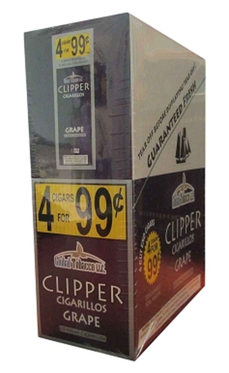 Clipper Cigarillos Grape 4x15 (60ct)