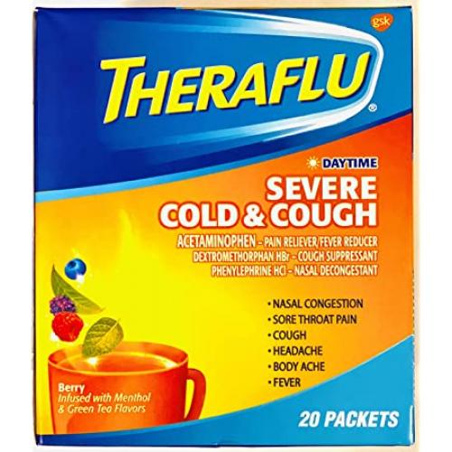 Theraflu Severe Cold & Cough Berry (20 Packets)