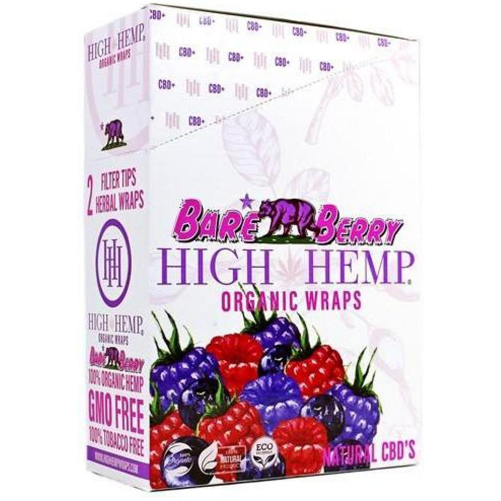 High Hemp Bare Berry  Organic Wraps 25 Ct