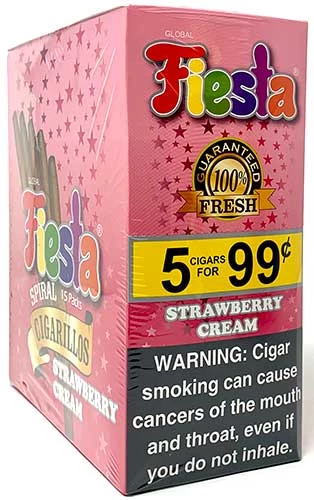 Fiesta Spiral Cigarillo Strawberry Cream 75ct