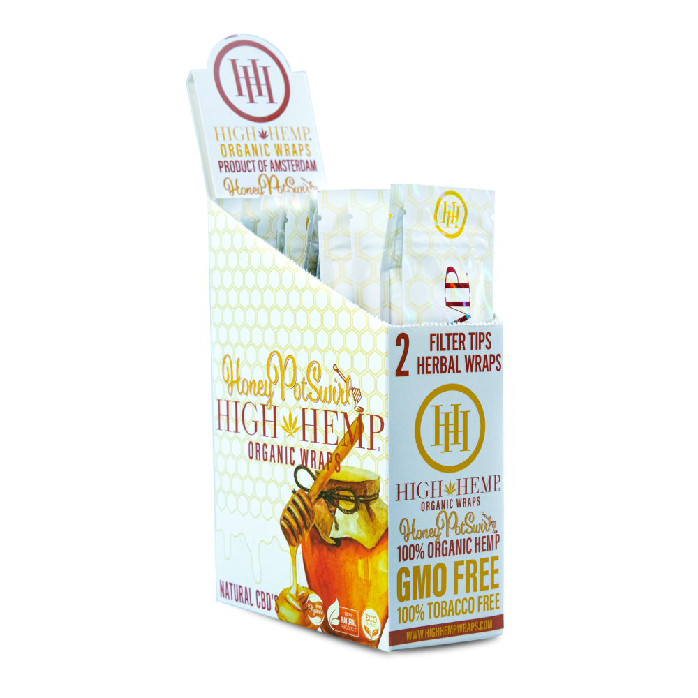 High Hemp Organic Wraps Honey Pot Sweet 25 Ct