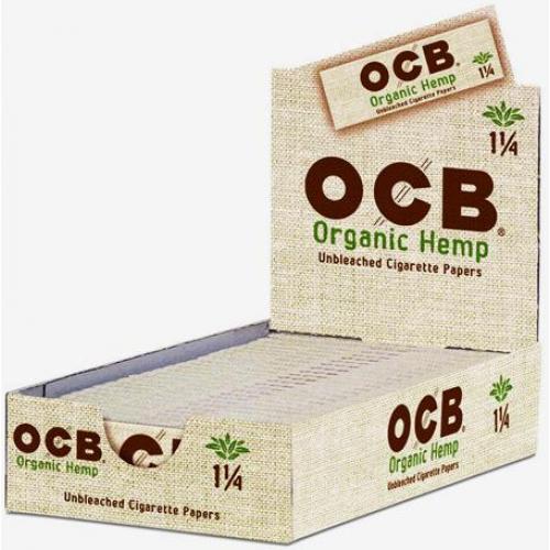OCB Organic Hemp 1 1/4 Unbleached Rolling Papers (24 pk)