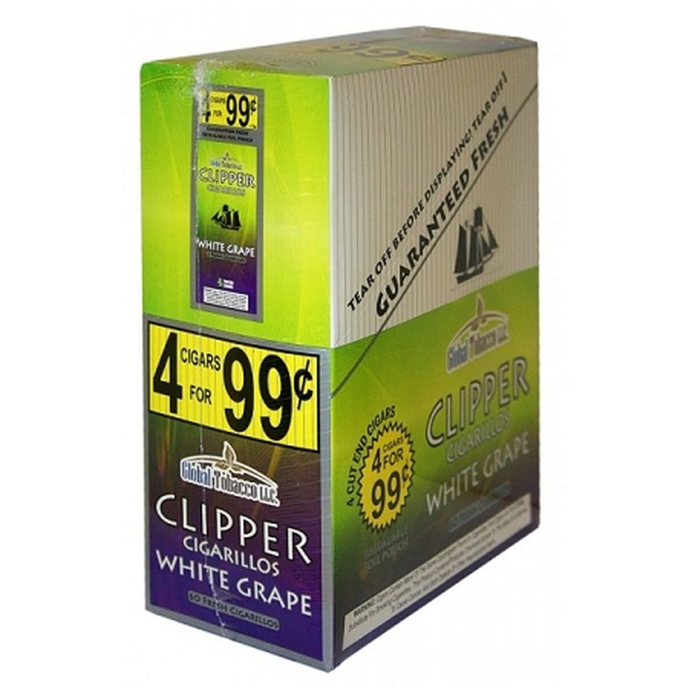 Clipper Cigarillos White Grape 4x15 (60ct)