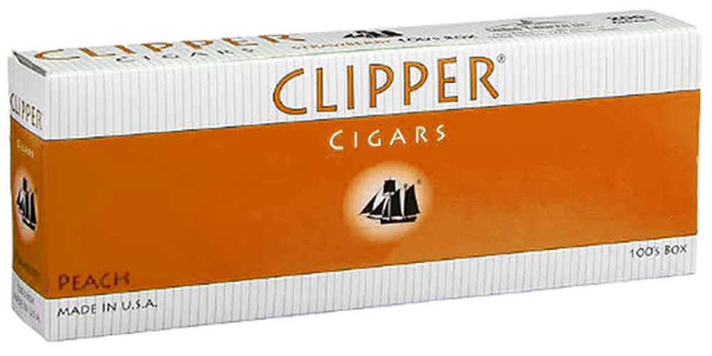 Clipper Peach 100's Box (10-20 Packs)