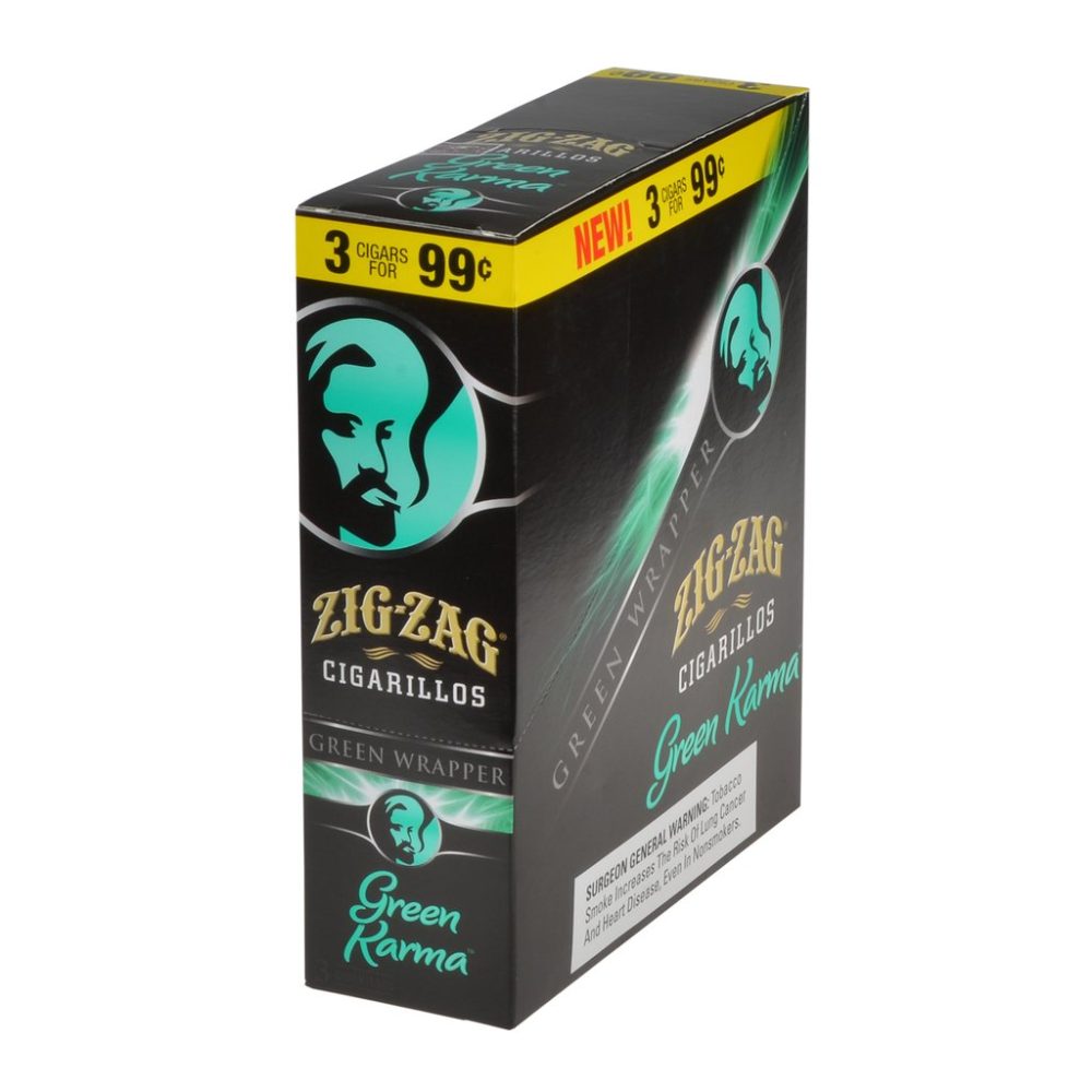 Zig Zag Cigarillos Green Karma 3 For $0.99 (15/3 Pk)