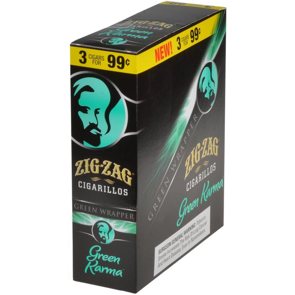 Zig Zag Cigarillos Green Karma 3 For $0.99 (15/3 Pk)