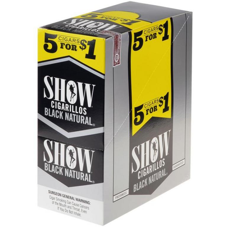 Show Black Natural 5 For $1 - 15 Ct