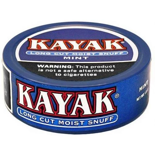 Kayak Long Cut Moist Snuff - Mint (10 Cans)
