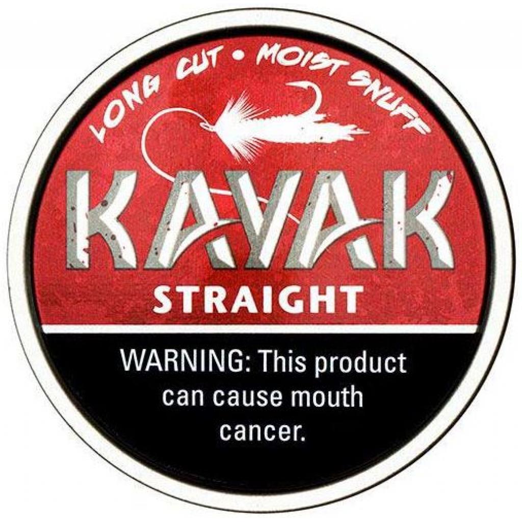 Kayak Long Cut Moist Snuff - Straight (10 Cans)