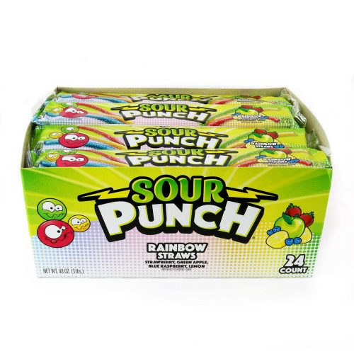 Sour Punch Rainbow Straws (24 Ct)