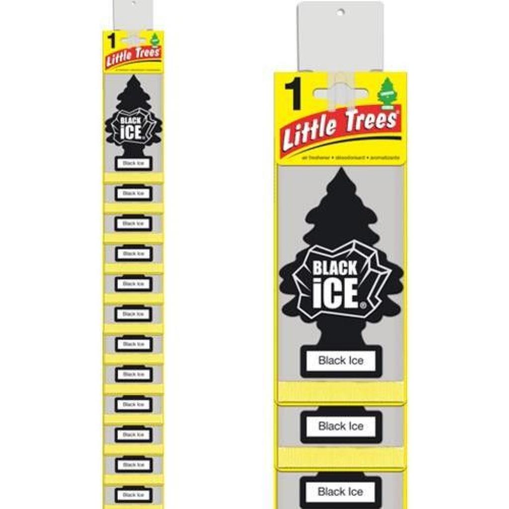 Little Trees Air Freshener - Black Ice (24 Singles Clip Strip Display)