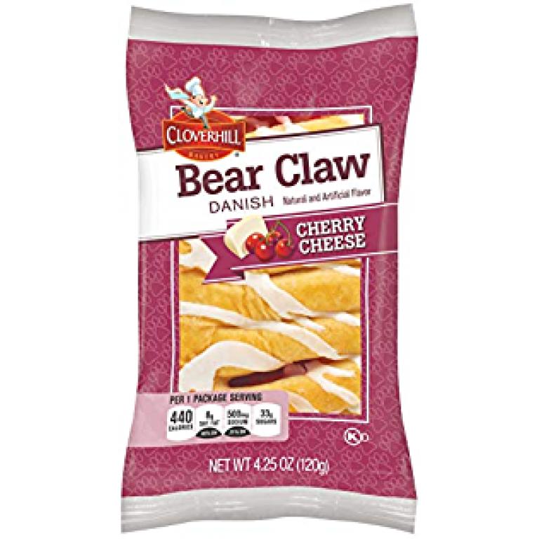 Cloverhill Bakery Bear Claw Danish - Cherry Cheese (6-4 oz Packages)