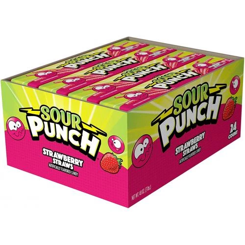 Sour Punch Strawberry Straws (24 Ct)