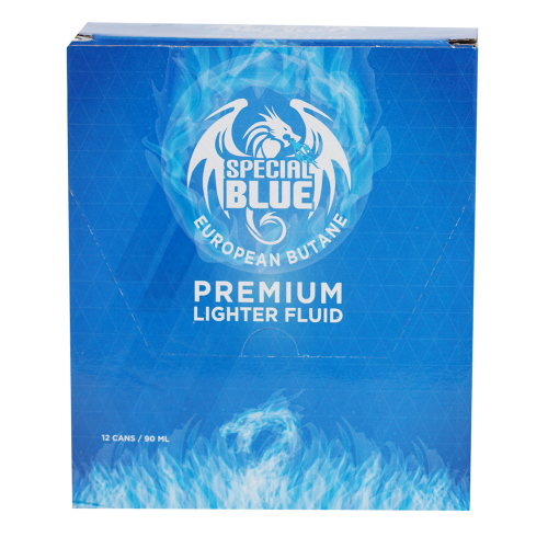 Special Blue European Butane Premium Lighter Fluid (90 ML - 12 Pack)