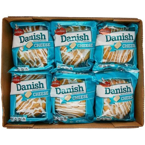 Cloverhill Bakery Danish - Cheese (6-4 oz Packages)