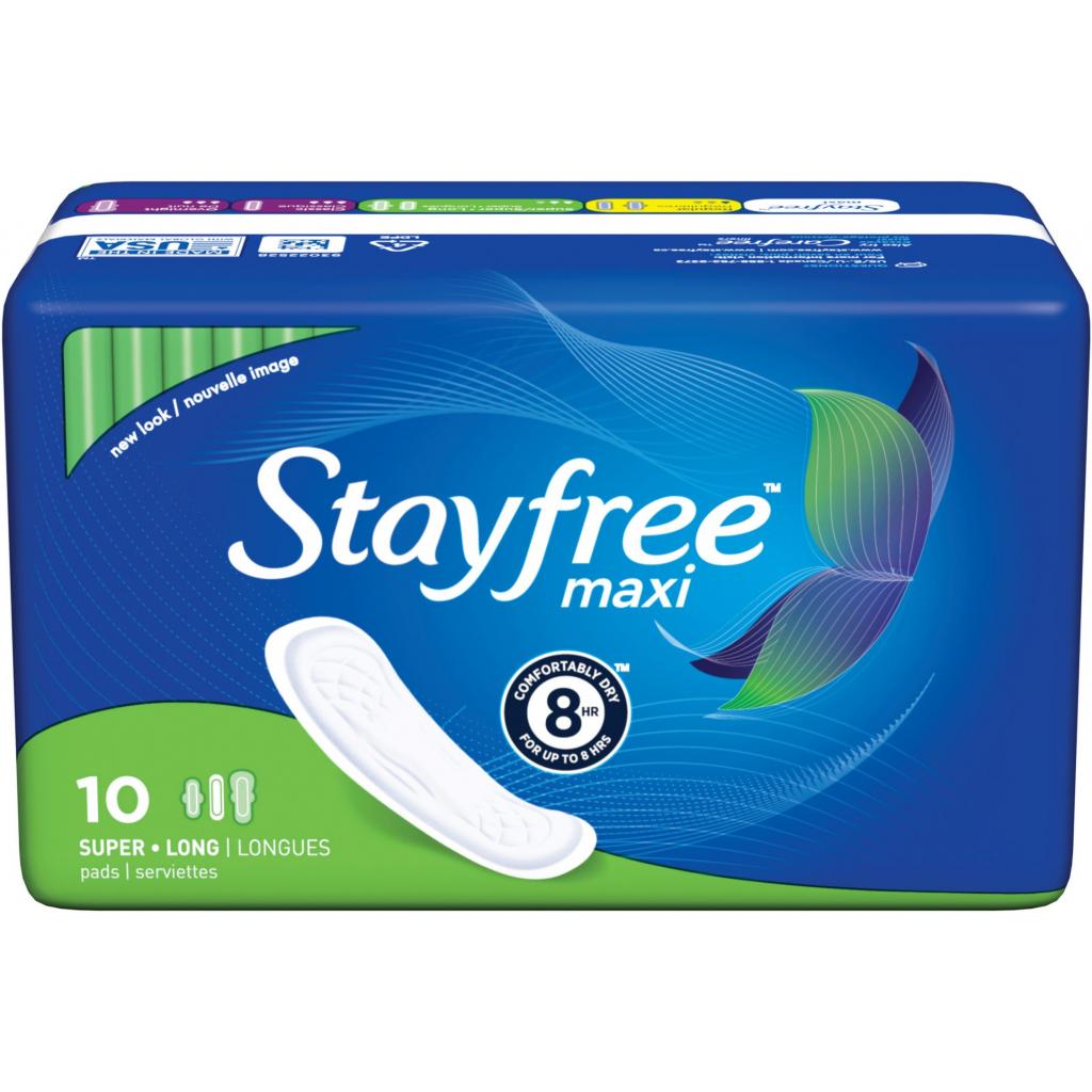 Stayfree Maxi Super - Long (10 Ct) 1 Pack
