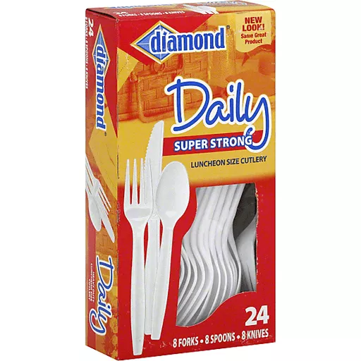 Diamond Daily Super Strong Plastic Cutlery