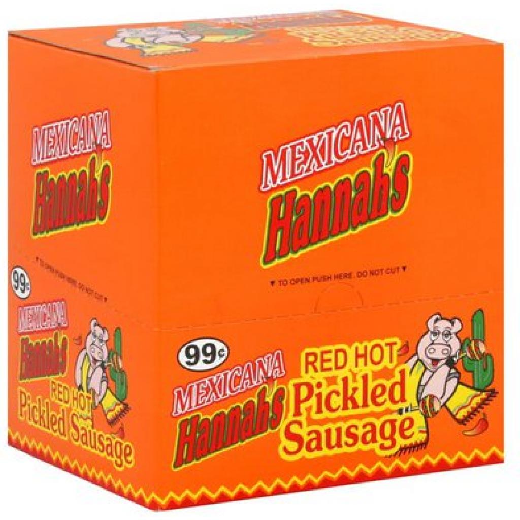 Mexicana Hannah's Red Hot Pickled Sausage (16 Ct)