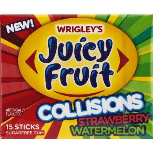 Juicy Fruit Collisions Strawberry Watermelon (10 Packs of 15)