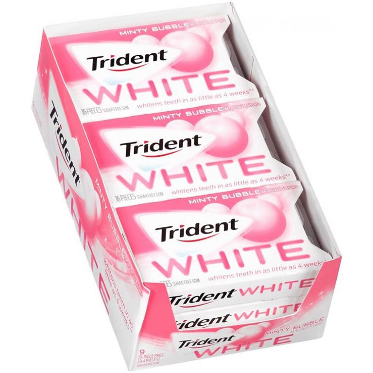 Trident White - Minty Bubble (9 16-Piece Packs)