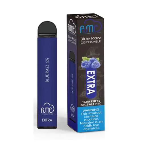 FUME EXTRA DISPOSABLE 1500 PUFF 10 CT BLUE RAZZ