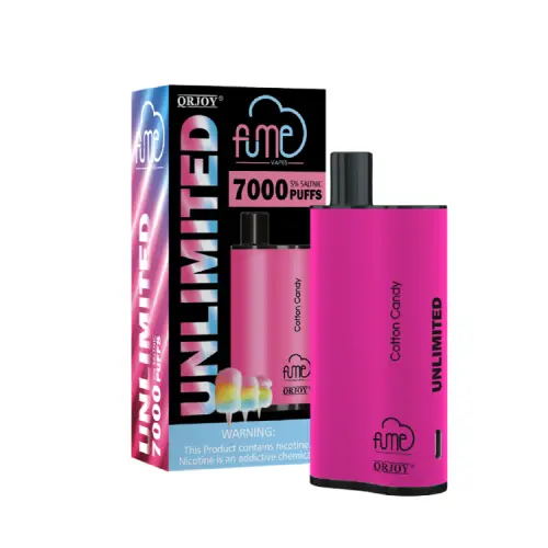 FUME UNLIMITED 5% SALT NIC 7000 PUFF 5 CT COTTON CANDY