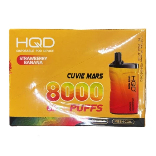 HQD Cuvie Mars Disposable 8000 Puffs Strawberry Banana